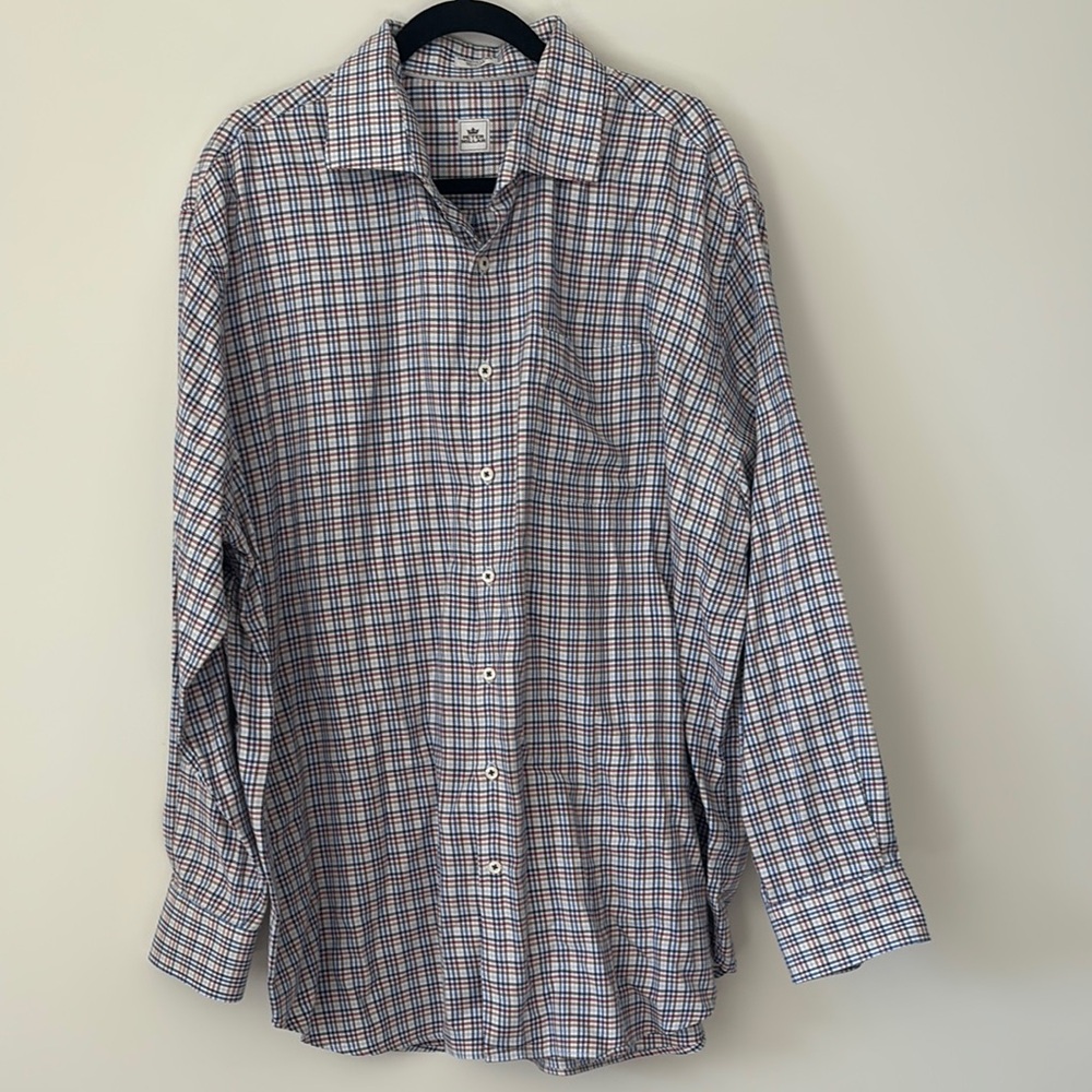 Peter Millar Multicolor Check Dress Shirt